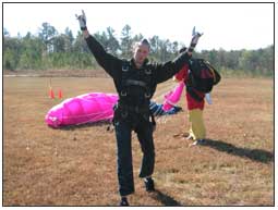 Tony Hawk after making a tandem skydive at Atlanta Skydiving!