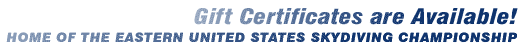 Get Your Atalanta Skydiving Center Gift Certificates!